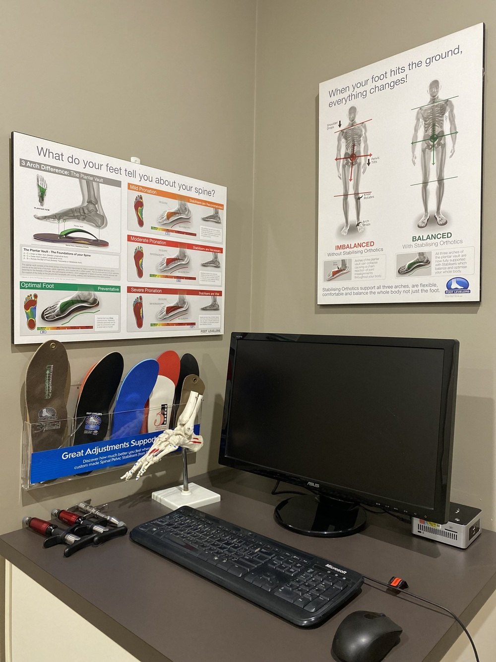 Foot scans and orthotics at the clinic